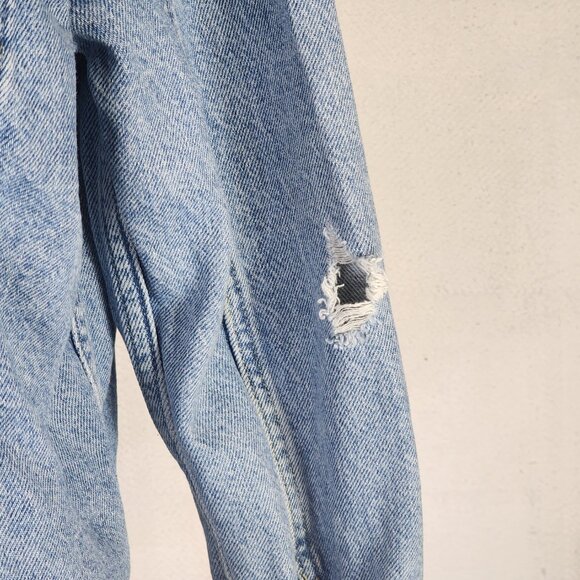 Levi Strauss Medium Wash Distressed Red Label Vintage Original Jean Jacket Sz S - Picture 14 of 16